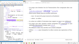 Cours Vue js 3 2/4 : passer des données aux composants : props et slots