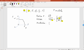 referentiel position vitesse acceleration equations horaires