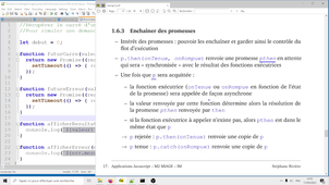 Développement javascript avancé M2, Cours 3, 4/6 : enchaîner les promesses