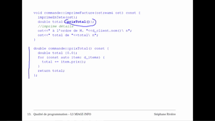 Qualité de programmation, cours 5 : remaniements 2/6 Remaniements sur fes fonctions