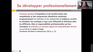Webinaire C. Lison - 18 novembre 2021 - Se développer professionnellement : la place des ingénieur.e.s pédagogiques
