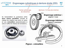 C301 Engrenages DD - 1 Généralités