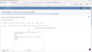 Modifier le style de l'activité Base de Données
