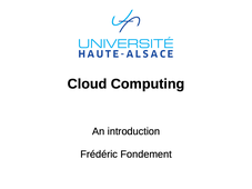 Cloud Computing - 1.1 Introduction générale