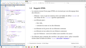 Programmation Web cours 2 1/4 : rappels HTML et CSS