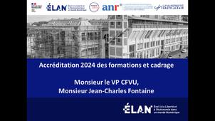 Accréditation 2024 des formations et cadrage UHA / Jean-Charles Fontaine