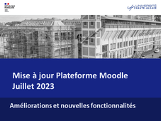 Nouveautés Moodle été 2023