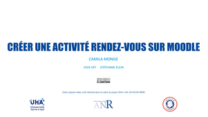 Tutoriel - Créer une activité rendez-vous sur Moodle