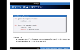 Python (vidéo 4) : modules, fonctions, procédures, exceptions