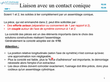 liaison encastrement S2 - contact conique prépondérant