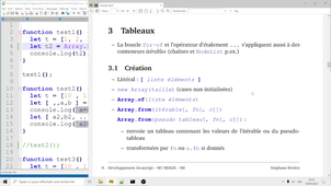 Développement javascript M1 cours 1, 3/7 : tableaux