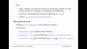 Programmation Web Cours 3 2/3 : programmation événementielle, exemples concrets avec les événements de base