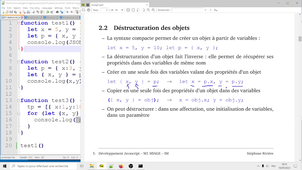 Développement javascript M1 cours 1, 2/7 : objets