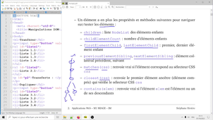 Javascript M1, cours 2, vidéo 1/6 : compléments sur le DOM