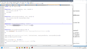 Développement javascript avancé, Cours 5, vidéo 5/5 : serveurs web avec Express, routage