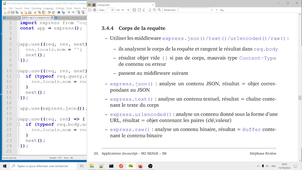 Développement javascript avancé, Cours 5, vidéo 4/5 : serveurs web avec Express, détails