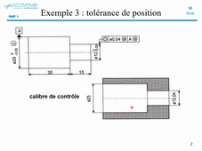 principe du maximum de matière - exemple maxi matière sur tolérance de position