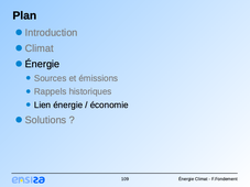 Enjeux Socio-Ecologiques : Liens énergie / économie