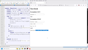 Cours Ajax, vidéo 3/3 : traiter la réponse à une requête avec fetch