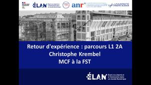 Retours d’expérience : Un exemple de parcours personnalisé à l’UHA / Christophe Krembel