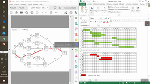LEPO - Planification - Ex 13 - Gantt au plus tard et chemin critique, à partir du graphe MPM