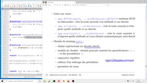 Développement javascript avancé, Cours 5, vidéo 5/5 : serveurs web avec Express, routage