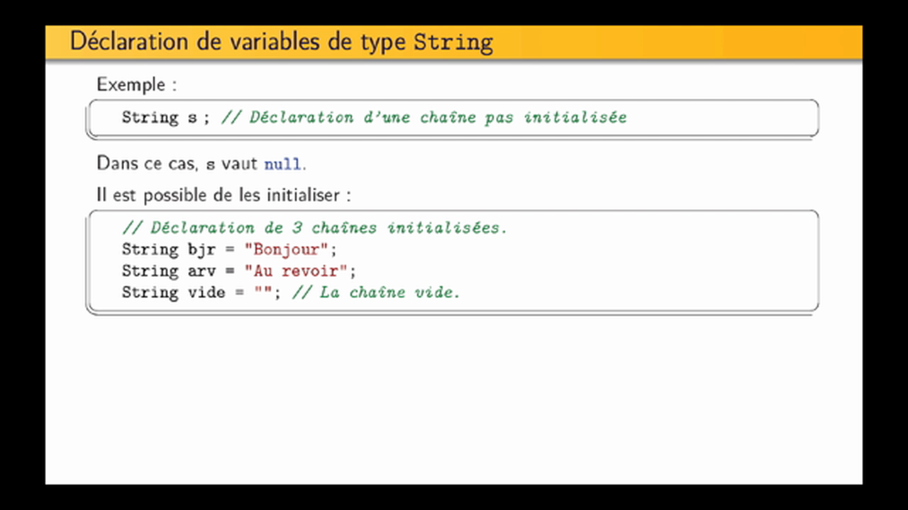 UHA.Pod - Les Chaînes De Caractères En Java