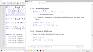 Développement javascript M1 cours 1, 5/7 : fonctions
