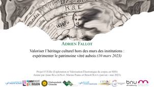 « Valoriser l’héritage culturel hors des murs des institutions : expérimenter le patrimoine vitré aubois » (mars 2023)
