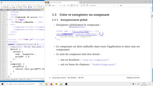 Cours Vue js 3 1/4 : les composants, bases