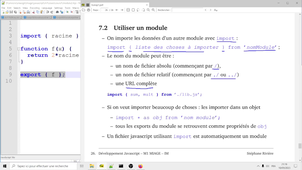 Développement javascript M1 cours 1, 7/7 : modules