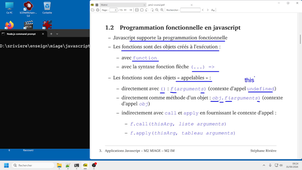 Javascript avancé/backend-front end M2 cours 2 vidéo 1/3 : programmation fonctionnelle