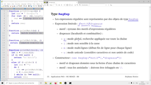 Javascript M1, cours 2, vidéo 2/6 : expressions régulières et validation