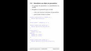 Qualité de programmation, cours 5 : remaniements 5/6 Remaniements sur les appels de fonctions