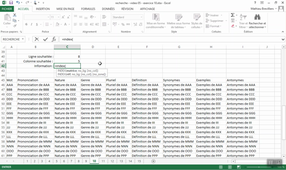 Outils de recherche - Vidéo 05 : Utiliser la fonction INDEX