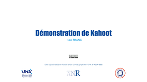 Démonstration - Kahoot