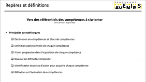 Présentation du Référentiel Avenir(s): Compétences à s'orienter au lycée - Laurent SOVET