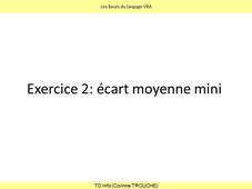 TP Info ENSISA - 02 exercice 2 écart moyenne mini