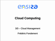 Cloud Computing - 3 Gestion de cloud