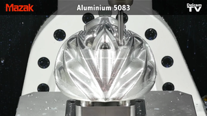 Usinage 5 axes d'un casque de vélo sur une Mazak Variaxis J600