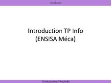 TP Info ENSISA - Introduction 20-21