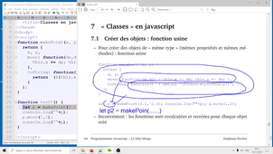 Programmation web en javascript : cours 1 7/7 : classes