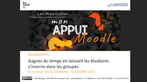 Mon APPUI Moodle 1 - les groupes