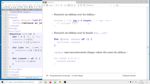 Programmation web en javascript : cours 1 4/7 : tableaux