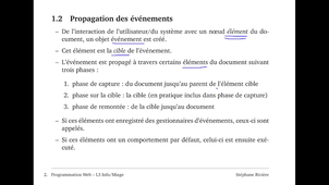 Programmation Web L3 Cours 3 1/3 : événementiel, introduction