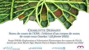 « Notes de cours de l’ENS : l’édition d’un corpus de notes de cours sous Omeka ? » (février 2021)