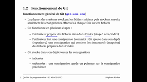 Git (cours 1 qualité de programmation) 1/4 : principes de Git